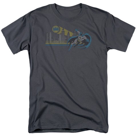 Dc-Gotham Retro - Short Sleeve Adult 18-1 Tee - Charcoal- Medium