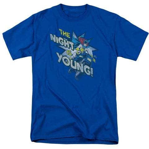 Dc-The Night Is Young - Short Sleeve Adult 18-1 Tee - Royal, 2X