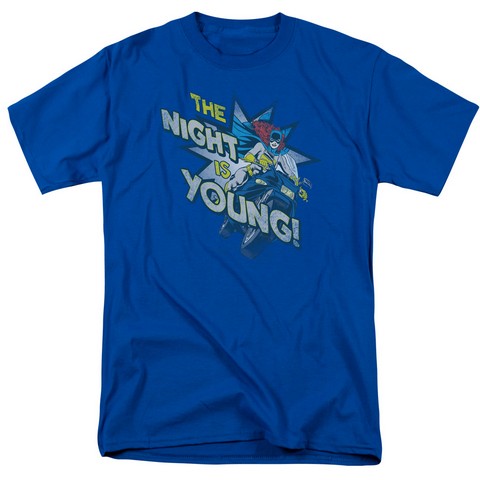 Dc-The Night Is Young - Short Sleeve Adult 18-1 Tee - Royal- 3X