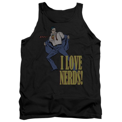 DC-I Love Nerds - Adult Tank Top - Black - Small