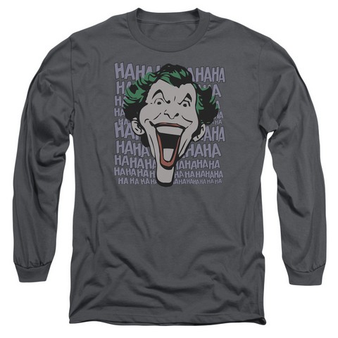 Dc-Dastardly Merriment - Long Sleeve Adult 18-1 Tee - Charcoal- Medium