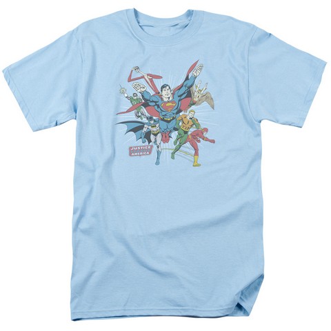 DC-Lead The Charge - Short Sleeve Adult 18-1 Tee - Light Blue- Small