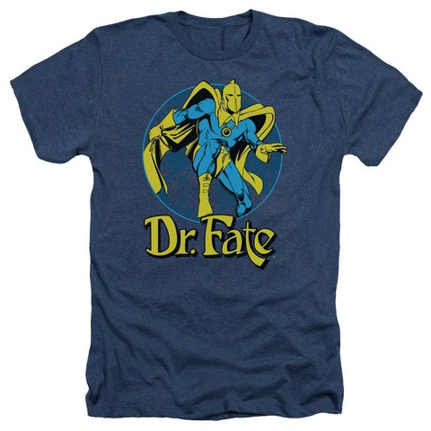 Dc-Dr Fate Ankh - Adult Heather Tee - Navy- Small
