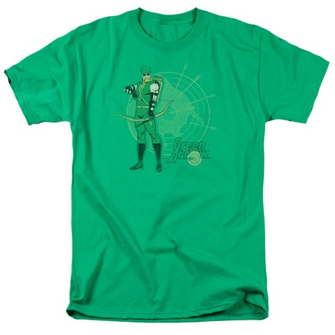 Dc-Arrow Target - Short Sleeve Adult 18-1 Tee - Kelly Green- Medium