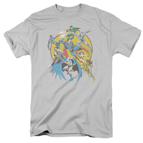 Dc-Spin Circle Fight - Short Sleeve Adult 18-1 Tee - Silver, Small