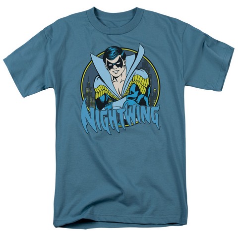 Dc-Nightwing - Short Sleeve Adult 18-1 Tee - Slate- Large