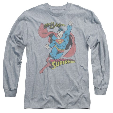 Dc-On The Job - Long Sleeve Adult 18-1 Tee - Heather & Medium