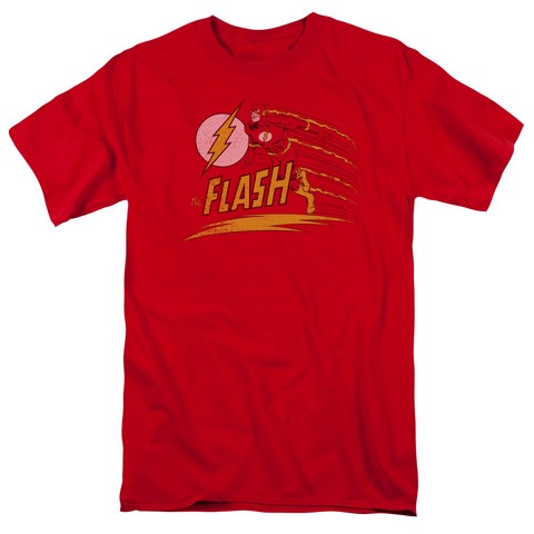 Dc-Like Lightning - Short Sleeve Adult 18-1 Tee - Red- Small