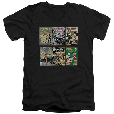 Dc-Ww Covers - Short Sleeve Adult 30-1 V-Neck Tee - Black- 2X