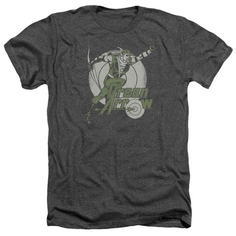 Dc-Right On Target - Adult Heather Tee - Charcoal- Small