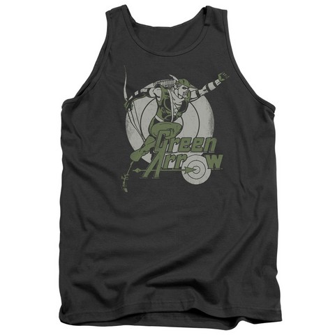 Dc-Right On Target - Adult Tank Top - Charcoal- Small