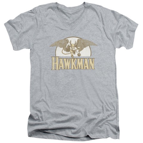 Dc-Fly By - Short Sleeve Adult 30-1 V-Neck Tee - Heather & Small