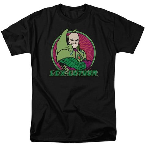 Dc-Lex Luthor - Short Sleeve Adult 18-1 Tee - Black- 2X
