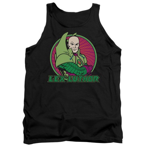 Dc-Lex Luthor - Adult Tank Top - Black- Small