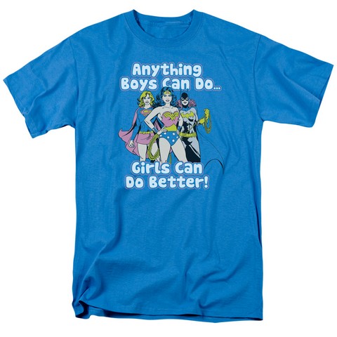 Dc-Girls Can Do It Better - Short Sleeve Adult 18-1 Tee - Turquoise- Medium