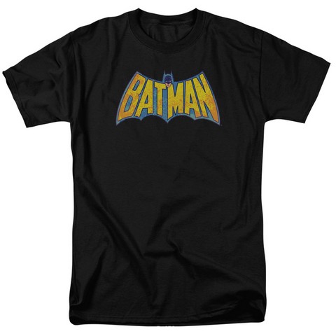 Dco-Batman Neon Distress Logo - Black- Medium