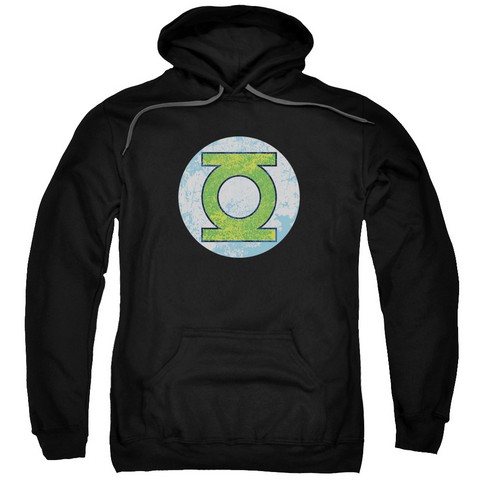 Dco-Gl Neon Distress Logo - Adult Pull-Over Hoodie - Black- Medium