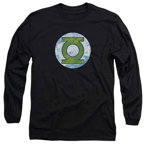 Dco-Gl Neon Distress Logo - Long Sleeve Adult 18-1 Tee - Black- Medium