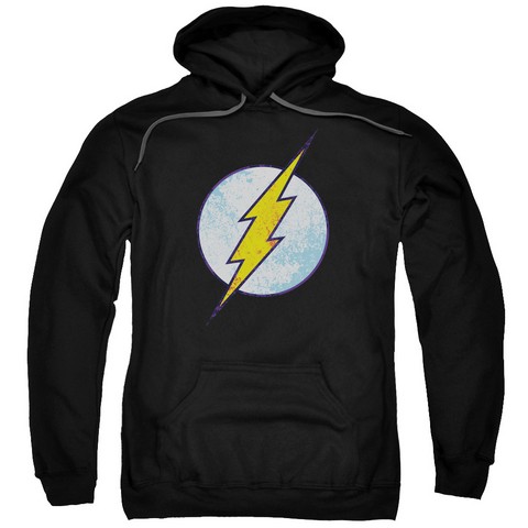Dco-Flash Neon Distress Logo - Adult Pull-Over Hoodie - Black- 3X