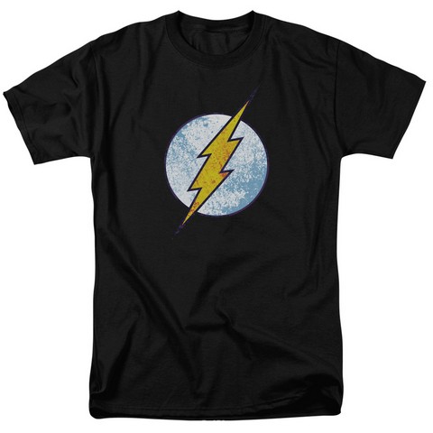 Dco-Flash Neon Distress Logo - Short Sleeve Adult 18-1 Tee - Black- Medium