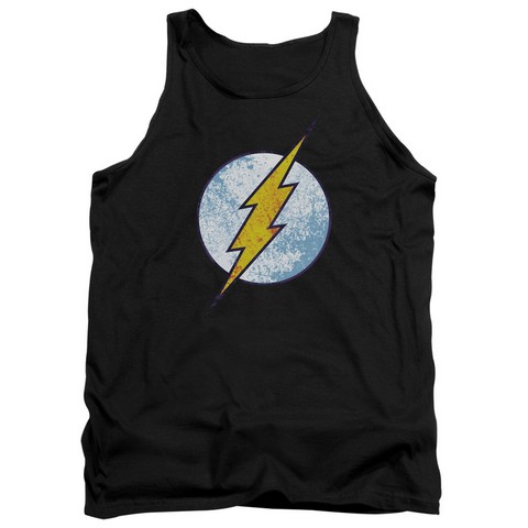 Dco-Flash Neon Distress Logo - Adult Tank Top - Black, Extra Large