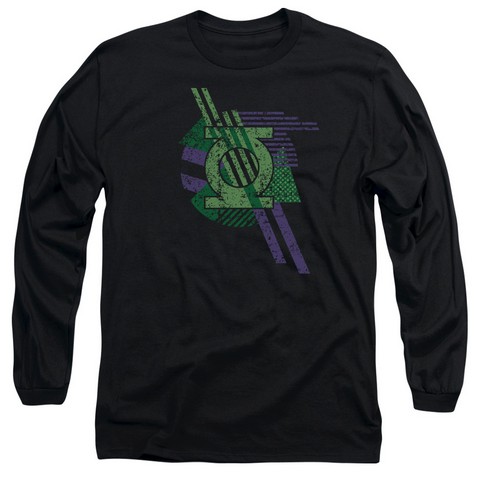 Dco-Lantern Shapes - Long Sleeve Adult 18-1 Tee - Black- Medium