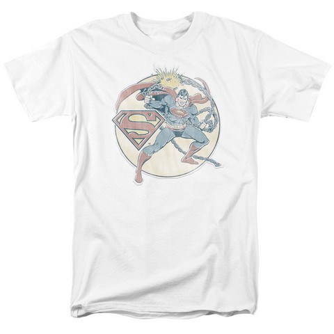 Dco-Retro Superman Iron On - White- 2X