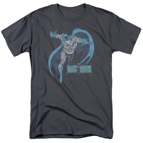 Dco-Desaturated Batman - Short Sleeve Adult 18-1 Tee - Charcoal, Small