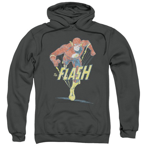 Dco-Desaturated Flash - Adult Pull-Over Hoodie - Charcoal- Medium
