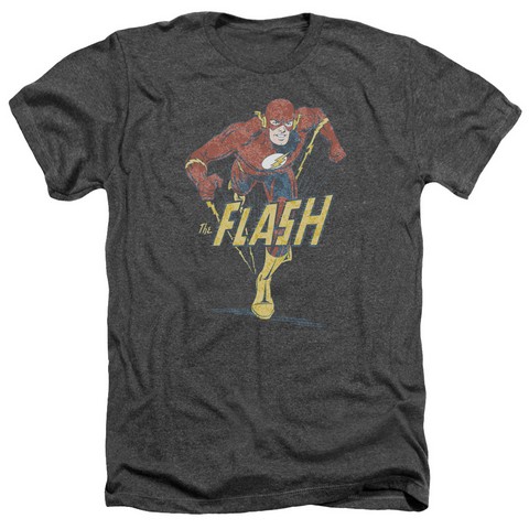 Dco-Desaturated Flash - Adult Heather Tee - Charcoal- 2X