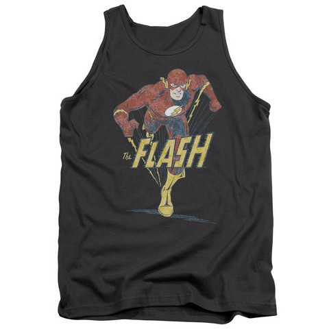Dco-Desaturated Flash - Adult Tank Top - Charcoal- Large