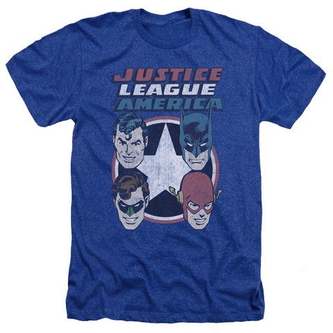 Dco-4 Stars - Adult Heather Tee - Royal- Large