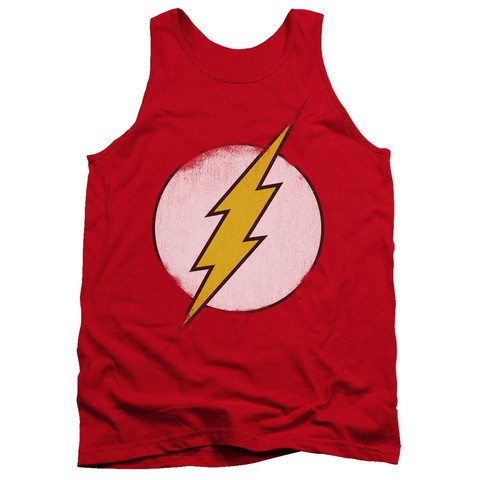 Dco-Rough Flash Logo - Adult Tank Top - Red- Small