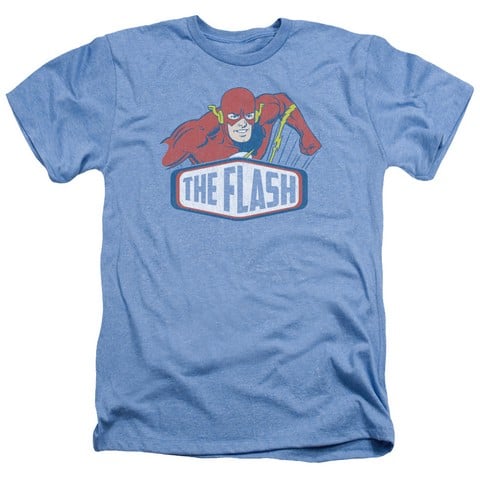 Dco-Flash Sign - Adult Heather Tee - Light Blue- 2X