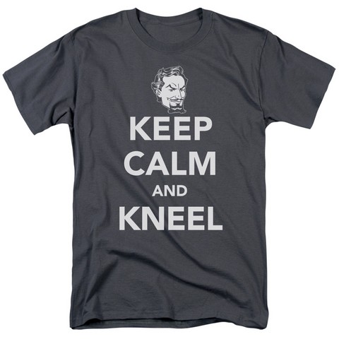 Dc-Keep Calm And Kneel - Short Sleeve Adult 18-1 Tee - Charcoal- Medium