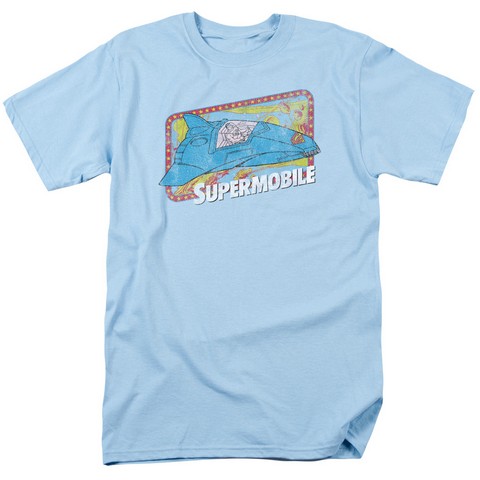 Dc-Supermobile - Short Sleeve Adult 18-1 Tee - Light Blue- 3X