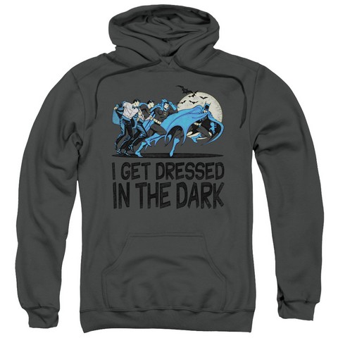 Dc-Get Dressed - Adult Pull-Over Hoodie - Charcoal- Small