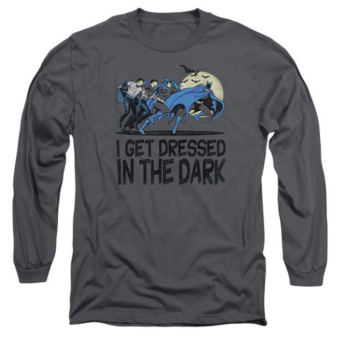 DC-Get Dressed - Long Sleeve Adult 18-1 Tee - Charcoal- Extra Large
