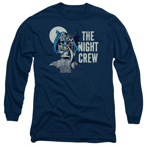 DC-Night Crew - Long Sleeve Adult 18-1 Tee - Navy- Small