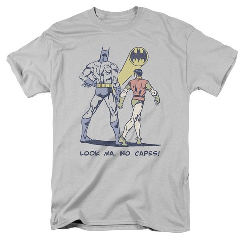 Dc-No Capes - Short Sleeve Adult 18-1 Tee - Silver, 2X