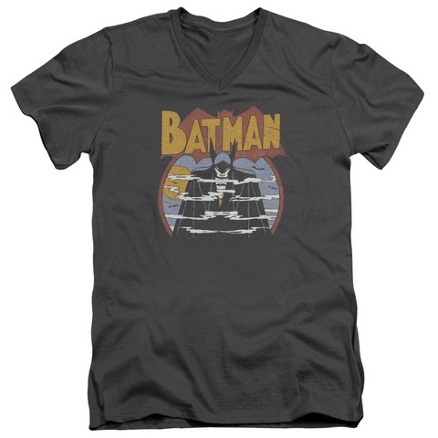 Dc-Foggy - Short Sleeve Adult 30-1 Tee V-Neck - Charcoal- Large