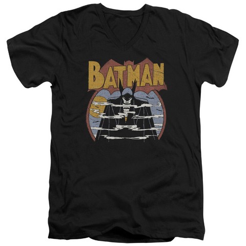Dc-Foggy - Short Sleeve Adult 30-1 Tee V-Neck - Black- Extra Large