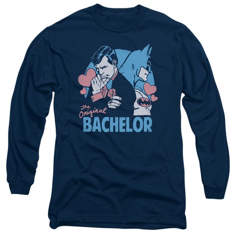 Dc-Bachelor - Long Sleeve Adult 18-1 Tee - Navy- Extra Large