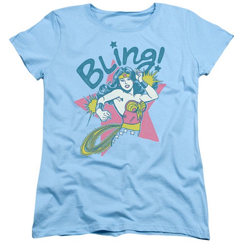 Dc-Bling - Short Sleeve Womens Tee - Light Blue- Medium -  Trevco, DCO651-WT-2