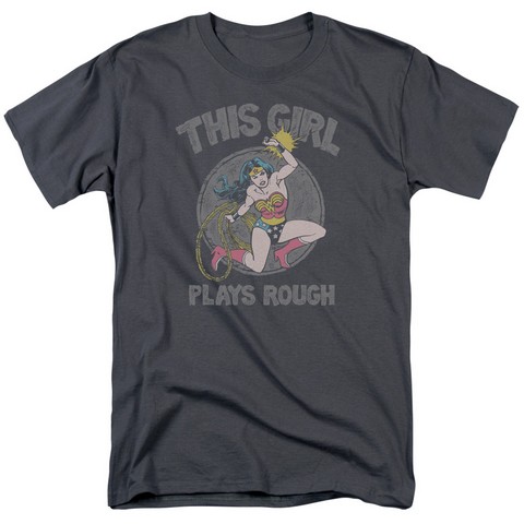Dc-Plays Rough - Short Sleeve Adult 18-1 Tee - Charcoal- Extra Large