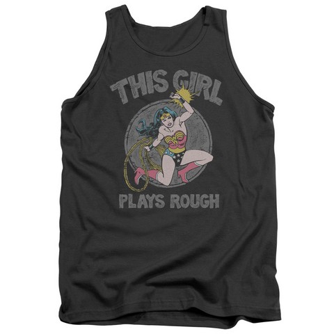 Dc-Plays Rough - Adult Tank Top - Charcoal- Small