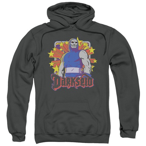 Dc-Darkseid Stars - Adult Pull-Over Hoodie - Charcoal- Medium