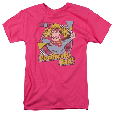 Dc-Positively Rad - Short Sleeve Adult 18-1 Tee - Hot Pink- Medium