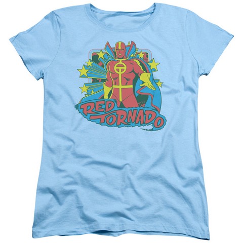 Dc-Red Tornado Stars - Short Sleeve Womens Tee - Light Blue- Medium -  Trevco, DCO678-WT-2