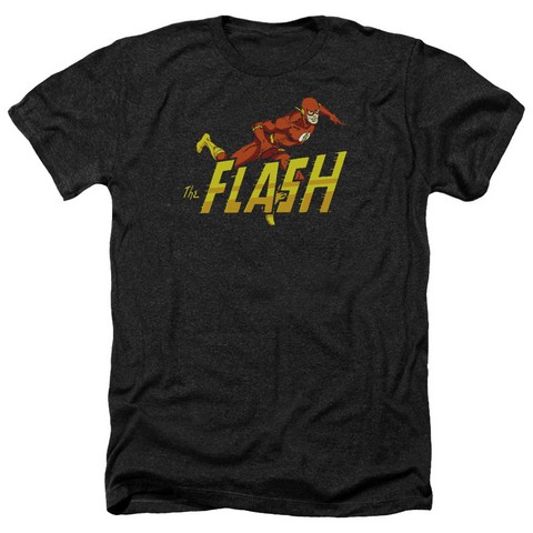 Dc-8 Bit Flash - Adult Heather Tee - Charcoal- Medium